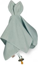 Saga Copenhagen - Cuddle Cloth - Sucette - Lapin - Snoppa Dusty Green - 40x40cm - Coton Bio