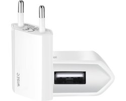 WISEQ - Geschikt Voor iPhone Lader - Gecertificeerde Oplader USB - Ideaal geschikt voor Apple iPhone 14 / iPhone 13 / iPhone 12 / iPhone 11 en ouder - Wit