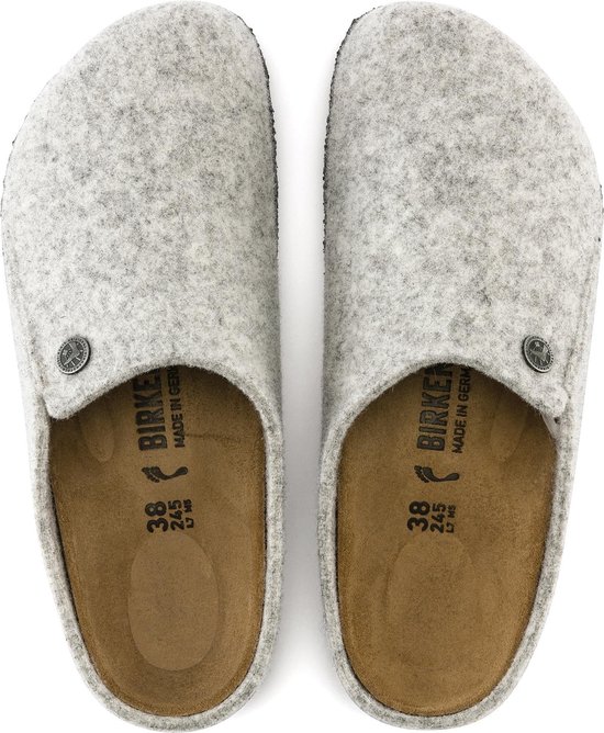Birkenstock Zermatt Felt Lichtgrijze Vilten Pantoffels