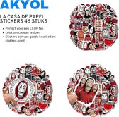 Akyol - Sticker set van 46 stuks - La casa de papel stickers - Stickers voor o.a. bullet journal, agenda, laptop, telefoon
