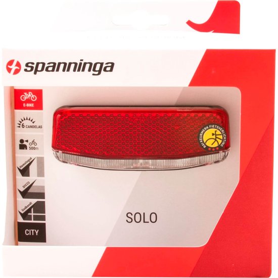 Spanninga Compact LED achterlicht - 500m zichtbaarheid - dynamo aangedreven - verstelbare montage - 86x37x20mm - rood — afbeelding 5