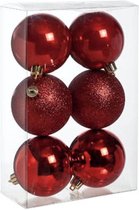 Cosy&Trendy kerstballen - 24 stuks - 6cm - pvc