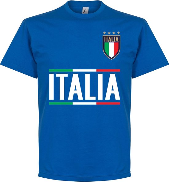 Italië Squadra Azzurra Team T-Shirt - Blauw - 3XL