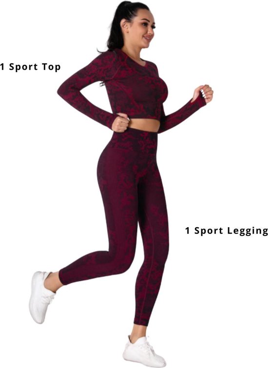 Sportoutfit - Sportkleding Set Dames - Yoga Kleding Sport BH - Sportlegging Dames -... | bol.com