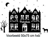 Raam sticker Muursticker Pietenhuis - Sinterklaas - Pieten - 5 December - Feest - Gezellig - Pepernoten Marsepein 50x75 cm