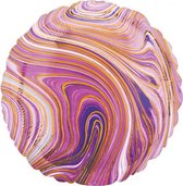 folieballon Purple Circle 45 cm metallic