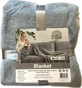 Studio Home - Blanket - Deken - 220x240 2 persoons - Licht grijs - Zacht - Warm