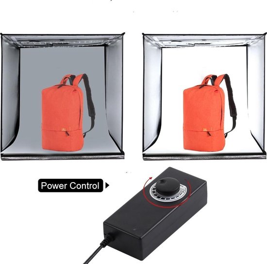 Puluz professionele fotostudio box – 60x60x60cm – 2x LED verlichting – 6 kleuren achtergronden – Draagbaar - PULUZ