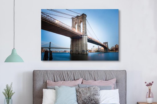 Tableau sur toile Pont - Brooklyn - Amérique - 150x100 cm - Décoration murale