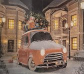 diamond painting canvas Kerst auto 40 x 50 cm
