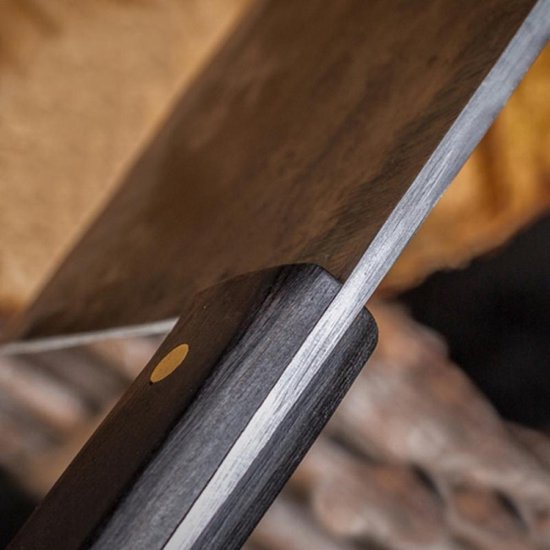 Shinrai Japan - Couteau de chef 18 cm - Couteau - Couteau à découper Zwart avec revêtement en cuir - Avec coffret cadeau de Luxe