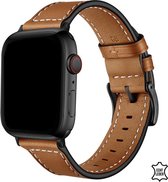 Q-DESYN® Apple Watch bandje - Leer - 38 mm - 40 mm - 41 mm - Bruin