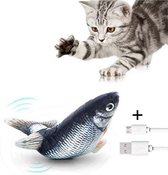 Elektrisch Kattenspeeltje inclusief USB kabel Bewegende vis Spartelende vis kat Dansende vis - Speelvis kat - Speelgoed voor katten Vis - 30 cm Kattenspeeltje - USB oplaadbaar - Speelviskat -