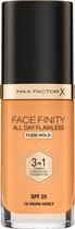 Bol.com Max Factor Facefinity All Day Flawless 3-In-1 Vegan Foundation 078 Warm Honey aanbieding