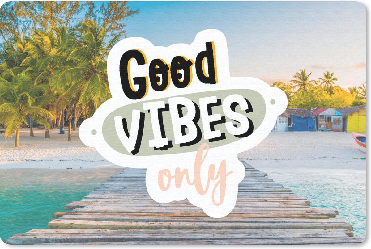 Muismat - Mousepad - Zomer - Spreuken - Strand - 27x18 cm