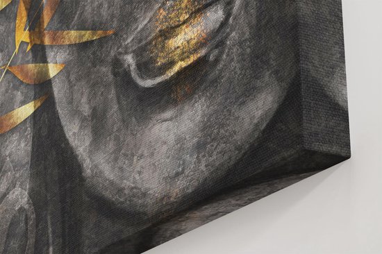 Artaza - Peinture sur toile - Bouddha doré de l'aquarelle - Abstrait - 40 x 20 - Klein - Photo sur toile - Impression sur toile