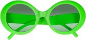 party-zonnebril ronde glazen unisex kunststof groen