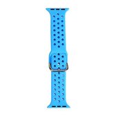 Siliconen vervangende horlogeband voor Apple Watch Series 6 & SE & 5 & 4 40 mm / 3 & 2 & 1 38 mm (blauw)