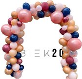 Ballonnenboog - Zalm - Roze - Deluxe - BIEK20 - met ophanghaakjes - Feest versiering - Party Decoratie - Verjaardag - 105 stuks - Ballonboog
