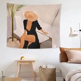 Stoffen wandtapijt overdreven abstracte stijl hangende achtergrond bedekkende doek, afmeting: 150x130cm (afbeelding 02)