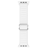 Japanse woord gesp siliconen vervangende horlogeband voor Apple Watch Series 6 & SE & 5 & 4 44mm/3 & 2 & 1 42mm (wit)