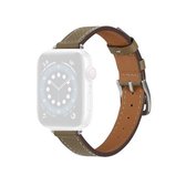 B-stijl lederen band horlogeband voor Apple Watch Series 6 & SE & 5 & 4 44 mm / 3 & 2 & 1 42 mm (grijs)
