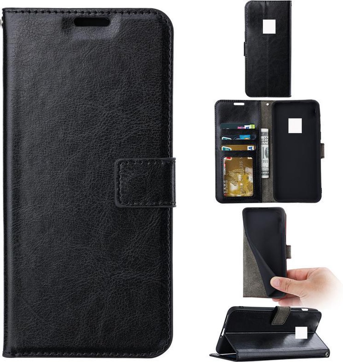 Portemonnee Book Case Hoesje Geschikt voor: Nokia XR20 - zwart