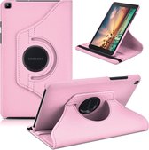 Draaibaar Hoesje - Rotation Tabletcase - Multi stand Case Geschikt voor: Samsung Galaxy Tab A7 Lite - T220 / T225 8.7 inch - licht roze