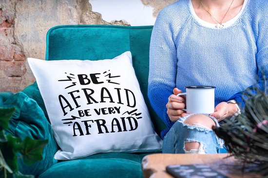 Oreiller d'Halloween avec texte : ayez peur. Avoir très peur | Décoration Halloween | Cadeaux drôles | Cadeau | Coussin