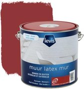 Bol.com Levis Latex Muurverf Mat - Meekraprood 5L aanbieding
