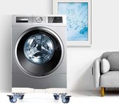 Wasmachine Verhoger - Geschikt voor Vaatwasser, Koelkast, Vriezer en Droger - Duurzaam - RVS - ABS - Maximaal 400 kg - Verstelbare Wielen