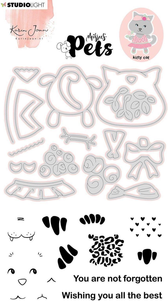 Studio Light Stempel & snijmal - Missees pets - Kitty cat