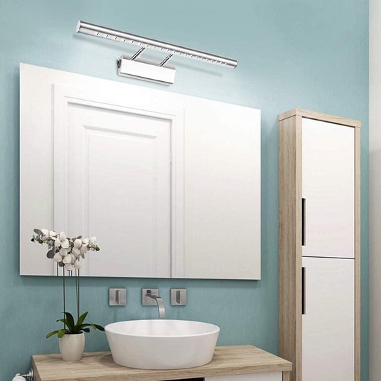 SEBSON® LED Spiegellamp 40cm, Badkamer Verlichting IP44, Spiegelkast Lamp Neutraal Wit 4000K 8W, 600lm, Spiegelverlichting 400x108x44mm Aluminium
