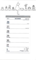Castelli weekkalender op schild 2022 - A4 formaat weekplanner - week op 1 pagina - Wit - Lijntekening