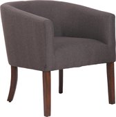 Fauteuil - Stoel - Stof - Donkere poten - Donkergrijs