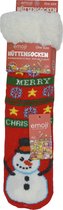 Emoji Kerstsokken - Happy unisex huissokken - Extra Warm en zacht - Anti-Slip - Huttensocken Emoji sneewpop- one size