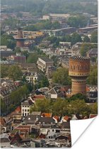 Skyline van Utrecht vanaf de top van de Domtoren Poster 60x90 cm - Foto print op Poster (wanddecoratie woonkamer / slaapkamer) / Europese steden Poster