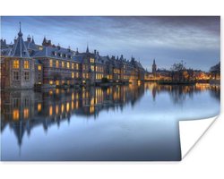 Poster Den Haag - Rivier - Binnenhof - 120x80 cm
