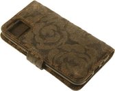 Made-NL vijf pasjes (Samsung Galaxy S20FE) book case Suede blauw grijs bloem print schijfmagneet