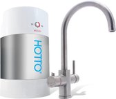 HOTTO Kokend water kraan | Soloset 5 liter Inhoud Met Arco kraan RVS, complete set, inclusief installatie materiaal