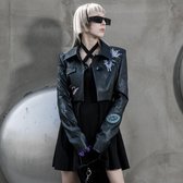 Punk Rave Jacket -XL- She-Dragon Cropped Zwart