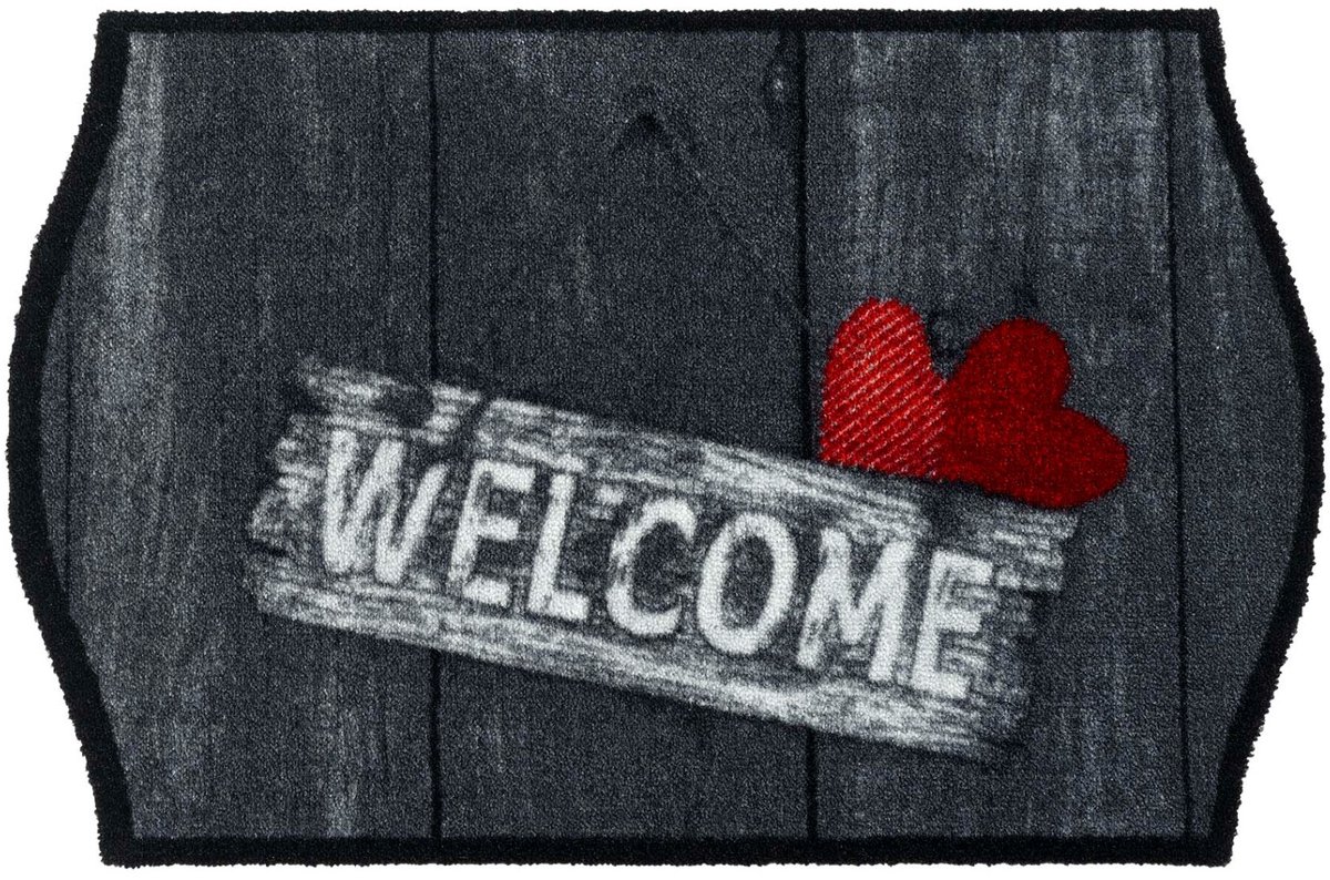 MD Entree - Deurmat - Schoonloopmat - Elegance - Welcome Hearts - 50 x 75 cm