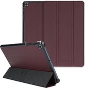 Selencia Kesia Slang Trifold Book Case Samsung Galaxy Tab A 10.1 (2019) tablethoes - Donkerrood