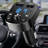 Carkit Bluetooth auto FM-transmitter- Draadloze Carkit met twee USB poorten- Muziek streamen- Navigatie met spraak- Handsfree bellen