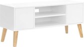 Segenn's Wit Tv kast - Tv meubel - tv plank-  Voor tv's tot 43 inch - 110 x 40 x 49.5 cm