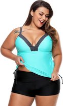 Bralette Tankini Dames 2-Delig - Groen - Maat XL 'T'sjeneely'