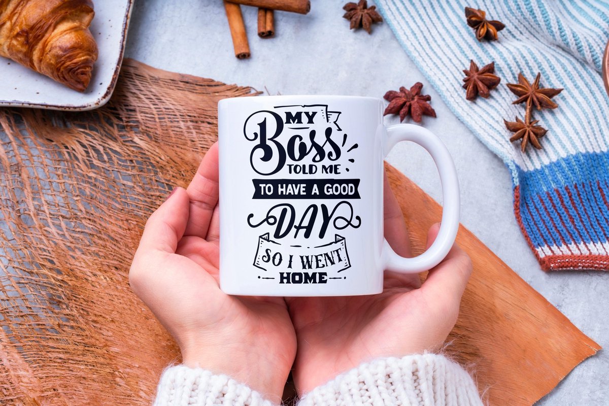 mon patron m'a dit humour citations cadeau drôles' Mug