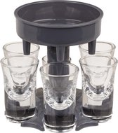 Shotglas Dispenser - Bartools - Met 6 shotglazen - Kado