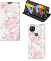 Housse de support cadeau pour Maman Google Pixel 4a Smart Cover Belles Fleurs