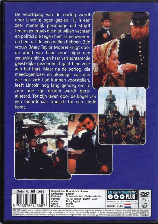Gore Vidal�s Lincoln (Dvd), Mary Taylor Moore Dvd�s Gore Vidal�s Lincoln (Dvd), Mary Taylor Moore Dvd�s
